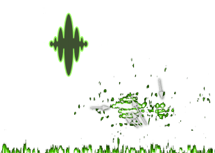 Figure 4 : View of the Time-Side-Lobes at an oscilloscope and at B-scope: time sidelobes are range lobes; contrary to antenna side lobes (azimutally)