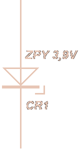 Symbole de la diode Zener dans un circuit électrique.